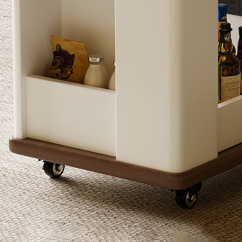 Minimalist Liftable Trapezoidal Wood Plank Side Table