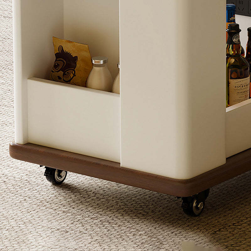 Minimalist Liftable Trapezoidal Wood Plank Side Table