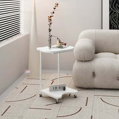 Bear Shape Stainless Steel End Table — White