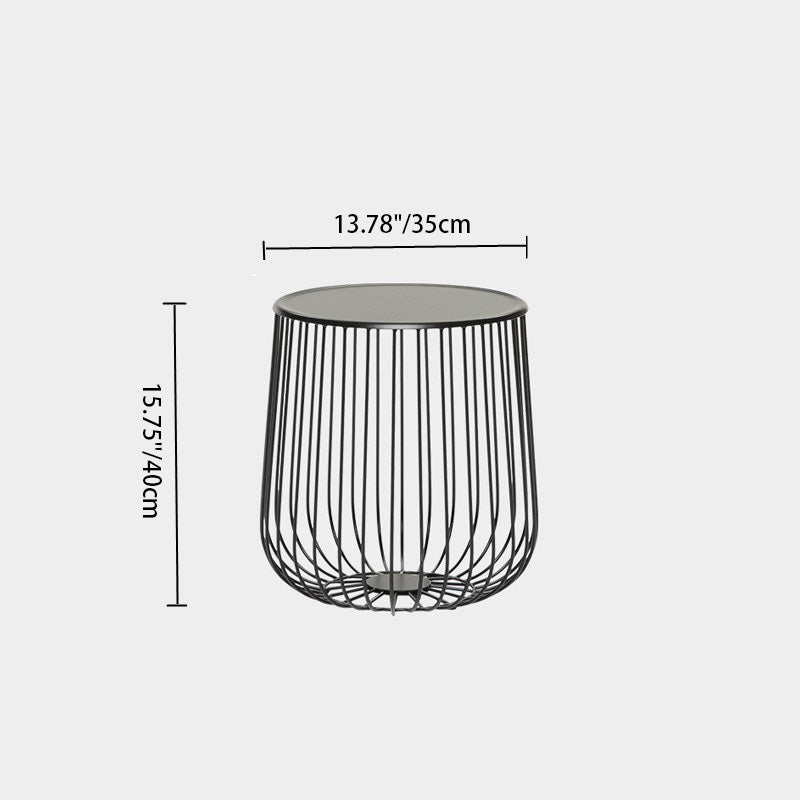 Minimalist Pumpkin Iron Coffee Table — B - Non-removable Tabletop / Gold