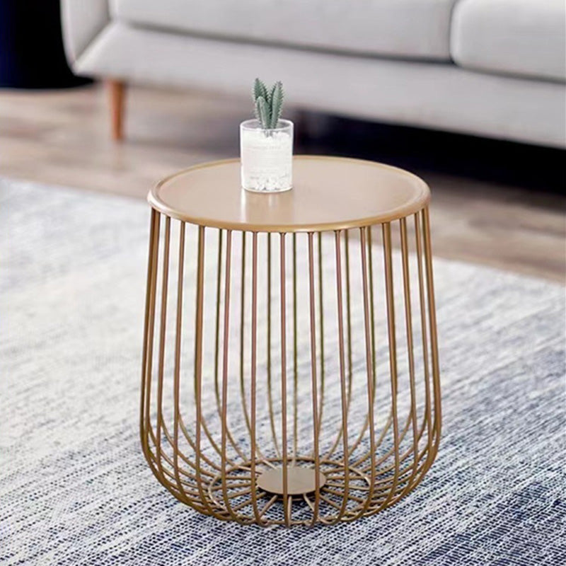 Minimalist Pumpkin Iron Coffee Table — B - Non-removable Tabletop / Black