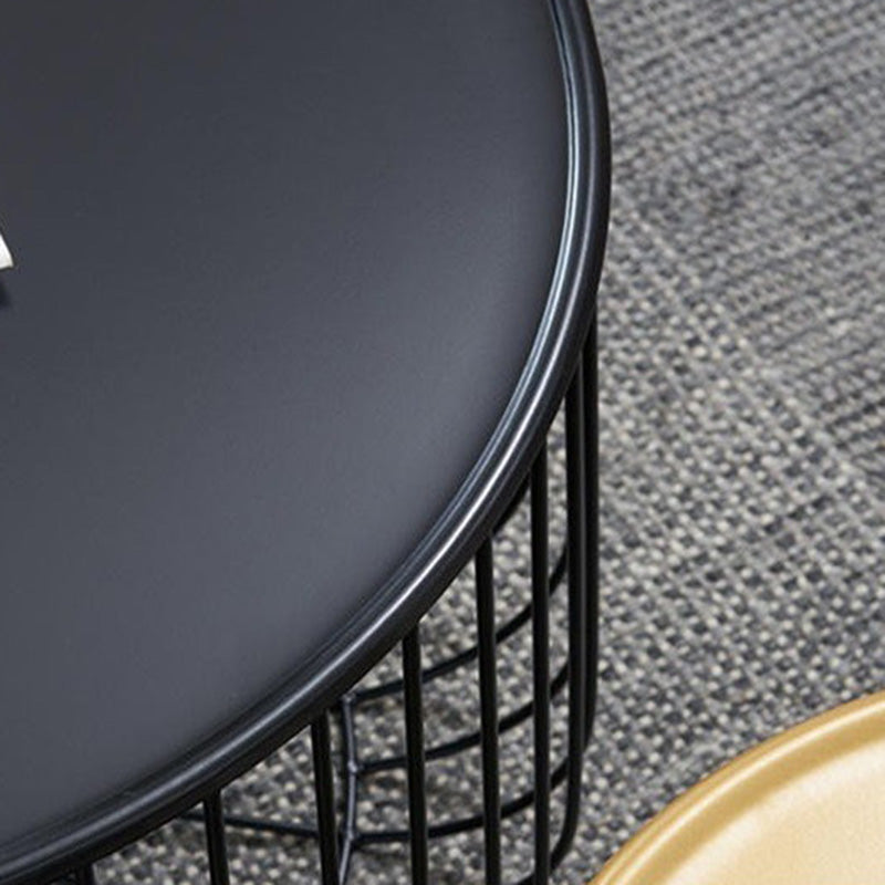 Minimalist Pumpkin Iron Coffee Table — A - Removable Tabletop / Gold