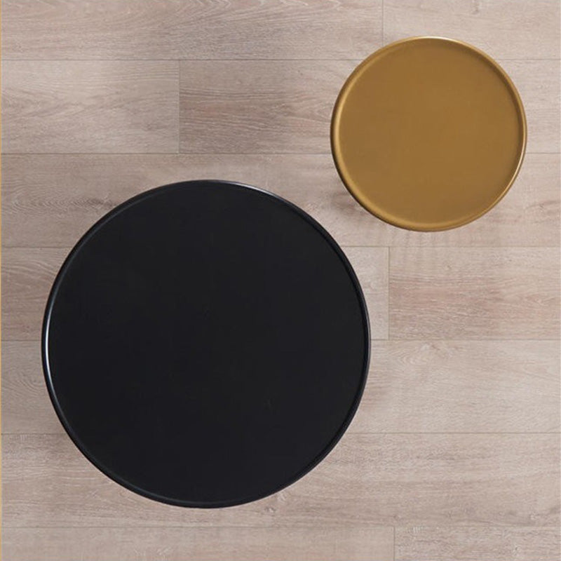 Minimalist Pumpkin Iron Coffee Table — B - Non-removable Tabletop / Gold