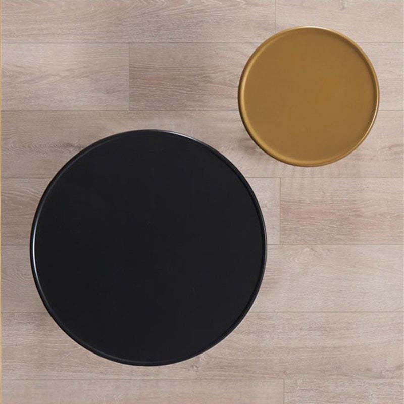 Minimalist Pumpkin Iron Coffee Table — B - Non-removable Tabletop / Gold