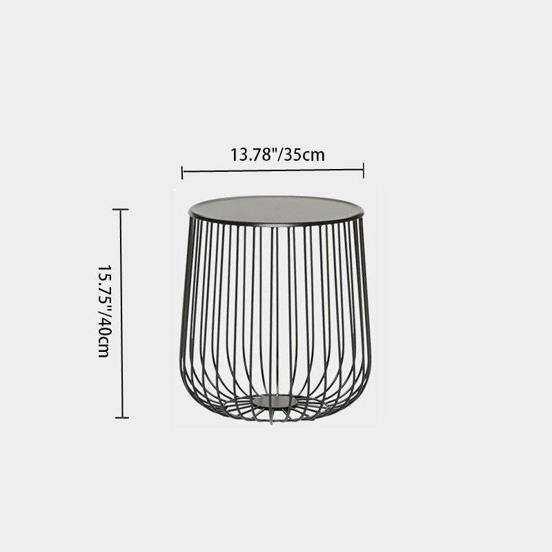 Minimalist Pumpkin Iron Coffee Table — B - Non-removable Tabletop / Gold
