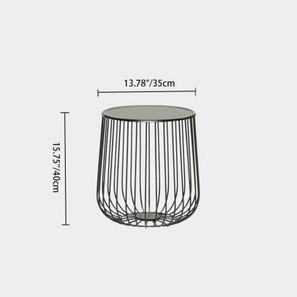 Minimalist Pumpkin Iron Coffee Table — B - Non-removable Tabletop / Gold