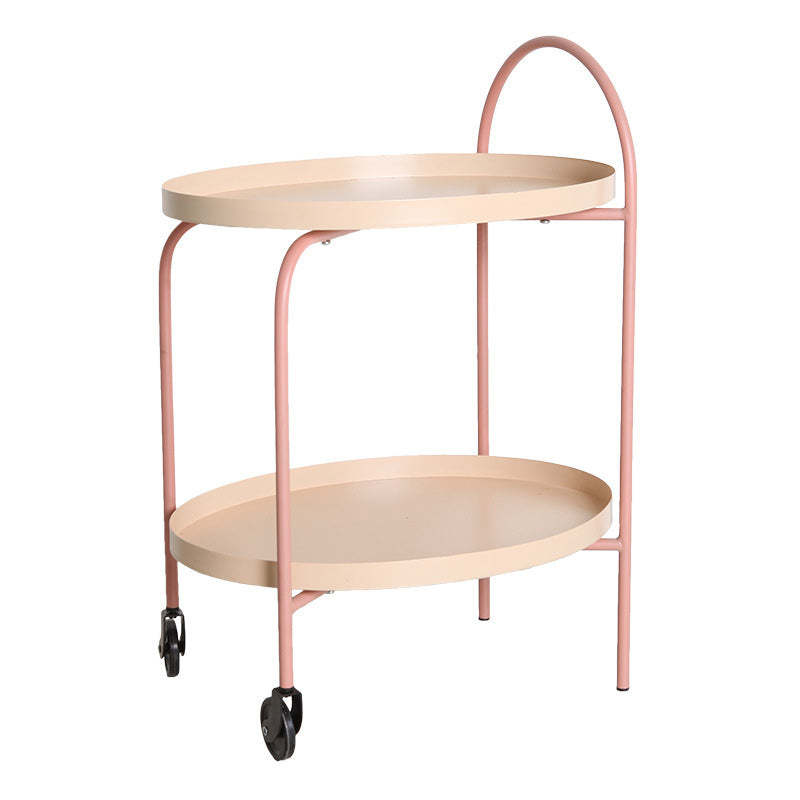 Scandinavian Oval Iron Metal Side Table
