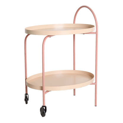 Scandinavian Oval Iron Metal Side Table