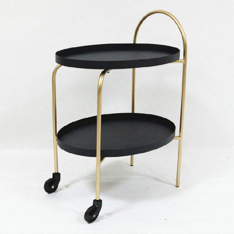 Scandinavian Oval Iron Metal Side Table