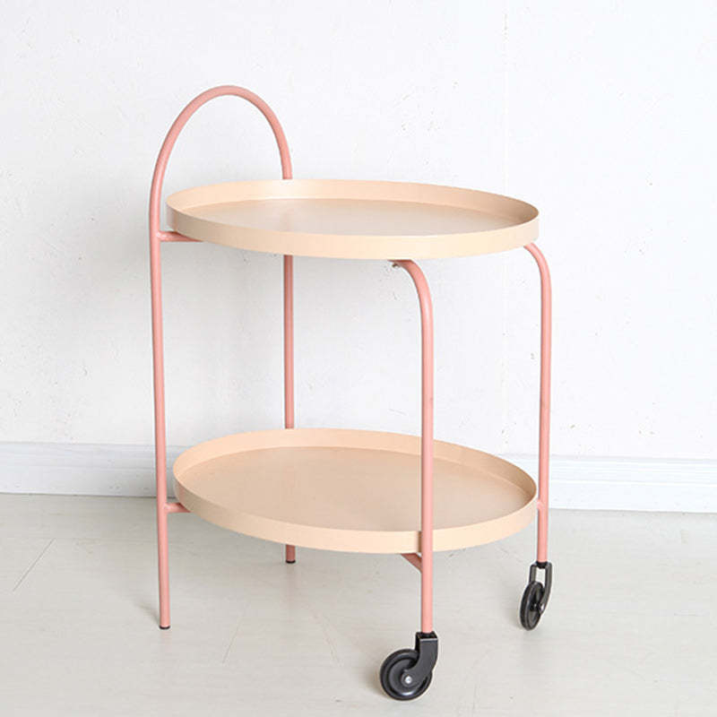 Scandinavian Oval Iron Metal Side Table