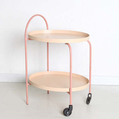 Scandinavian Oval Iron Metal Side Table