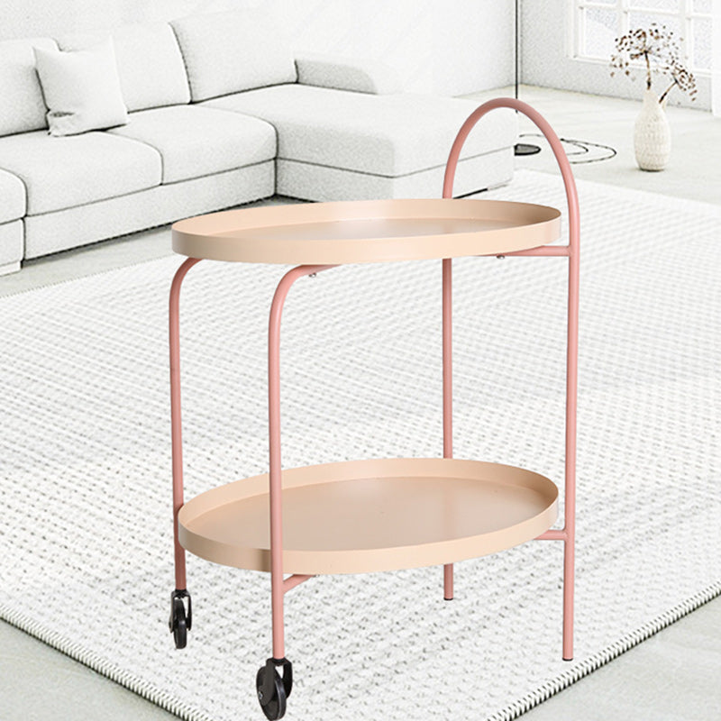 Scandinavian Oval Iron Metal Side Table