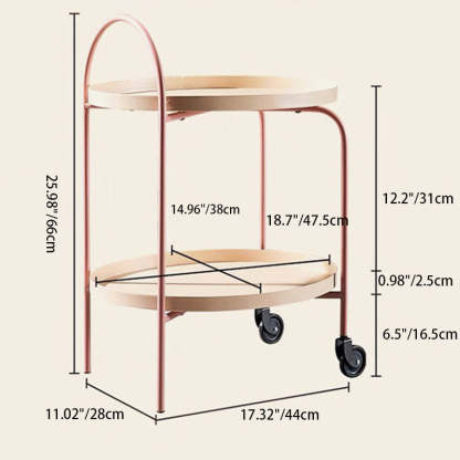 Scandinavian Oval Iron Metal Side Table