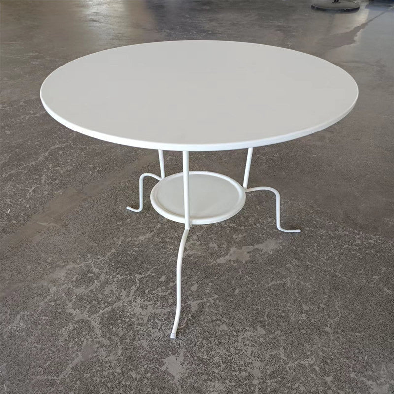 Minimalist Round Iron 3-Leg Coffee Table
