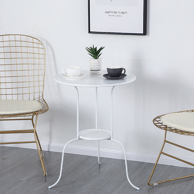 Minimalist Round Iron 3-Leg Coffee Table