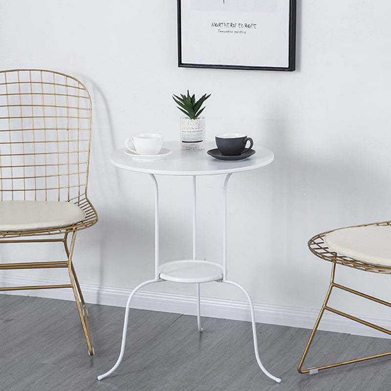 Minimalist Round Iron 3-Leg Coffee Table