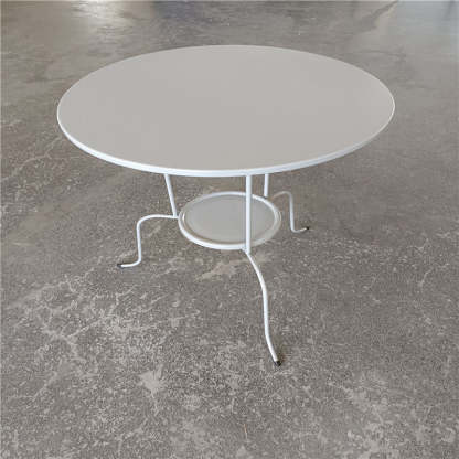 Minimalist Round Iron 3-Leg Coffee Table