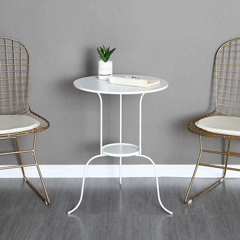 Minimalist Round Iron 3-Leg Coffee Table
