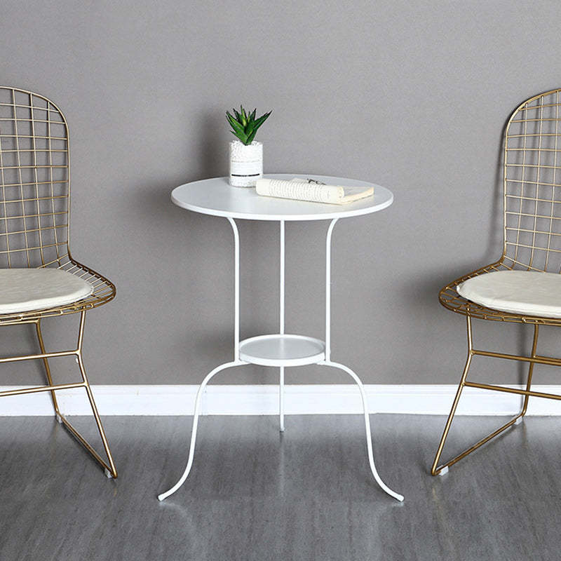 Minimalist Round Iron 3-Leg Coffee Table
