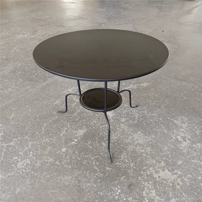Minimalist Round Iron 3-Leg Coffee Table