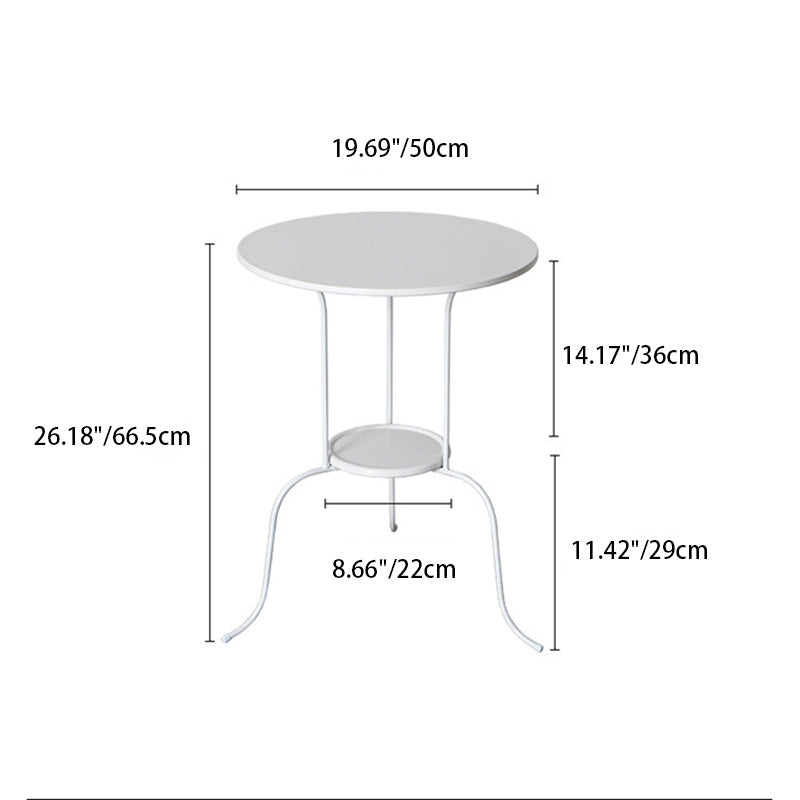 Minimalist Round Iron 3-Leg Coffee Table