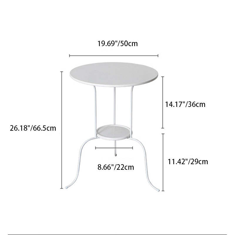 Minimalist Round Iron 3-Leg Coffee Table
