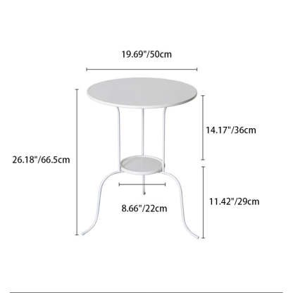 Minimalist Round Iron 3-Leg Coffee Table