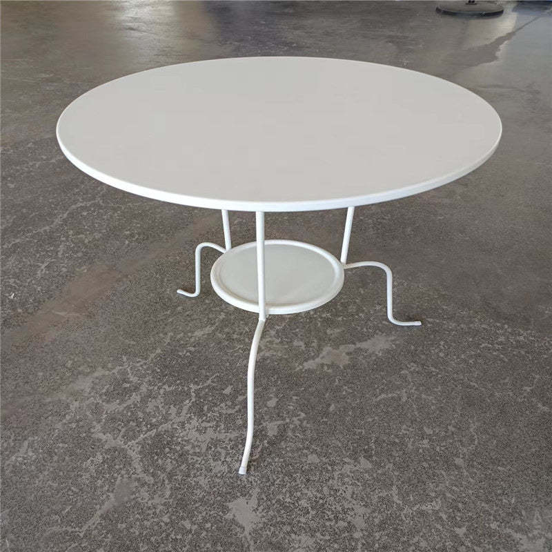 Minimalist Round Iron 3-Leg Coffee Table