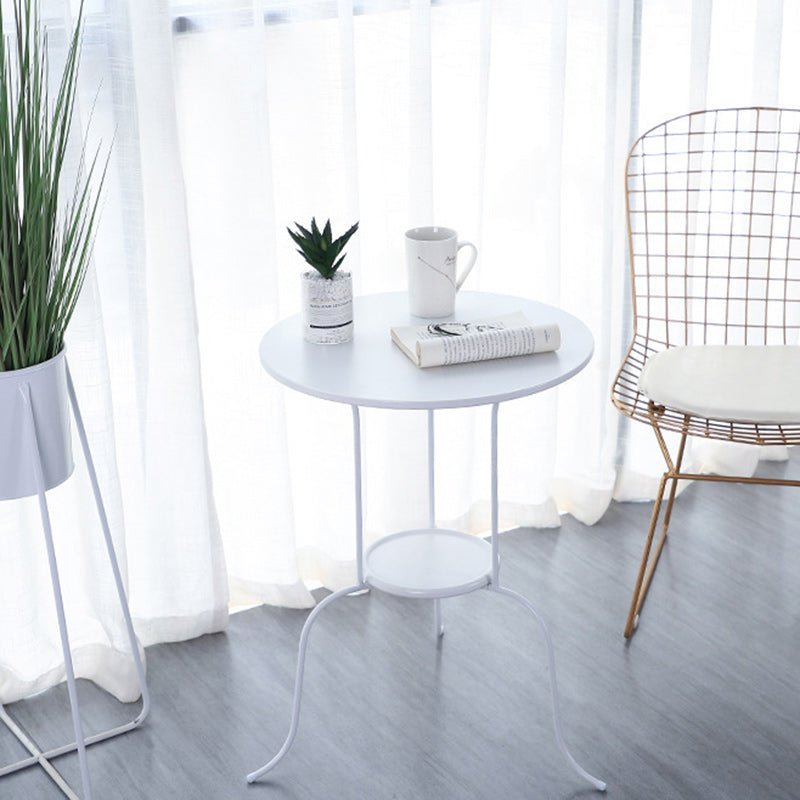 Minimalist Round Iron 3-Leg Coffee Table