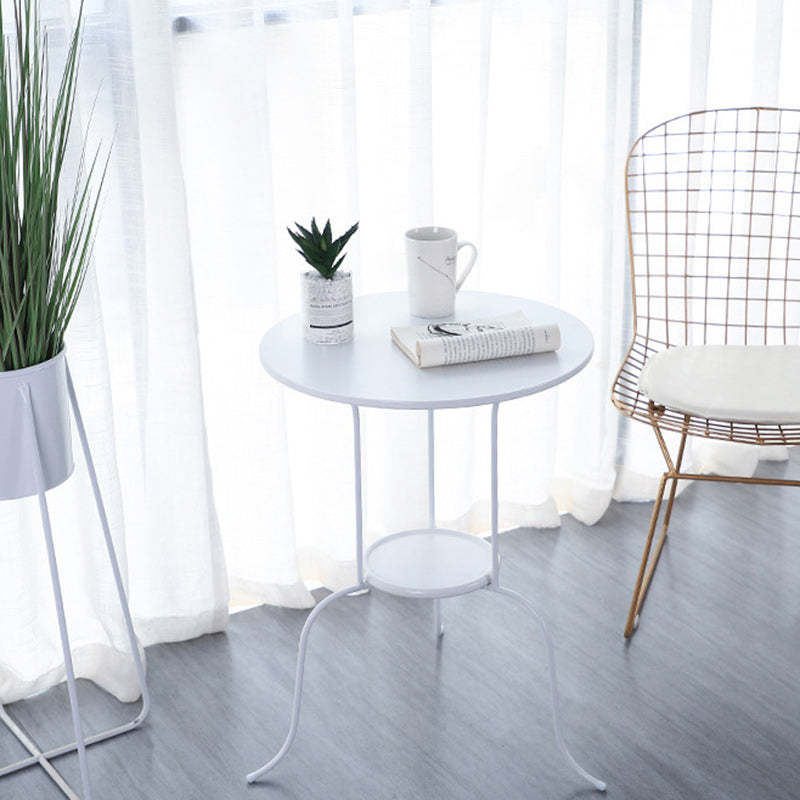 Minimalist Round Iron 3-Leg Coffee Table