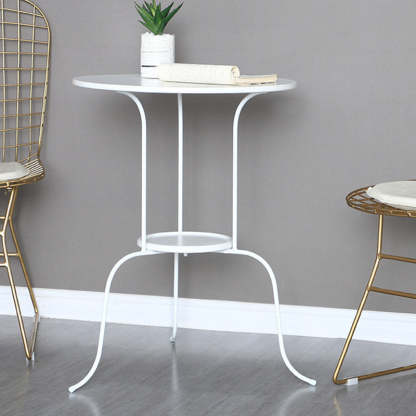 Minimalist Round Iron 3-Leg Coffee Table