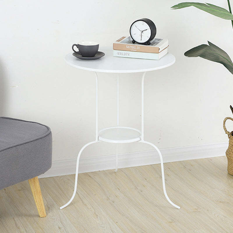 Minimalist Round Iron 3-Leg Coffee Table