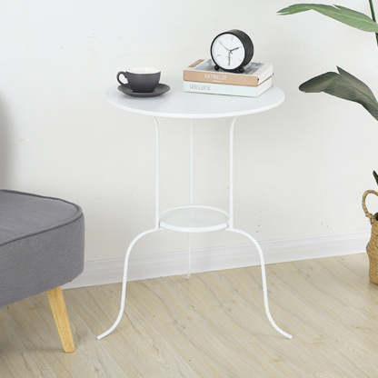 Minimalist Round Iron 3-Leg Coffee Table