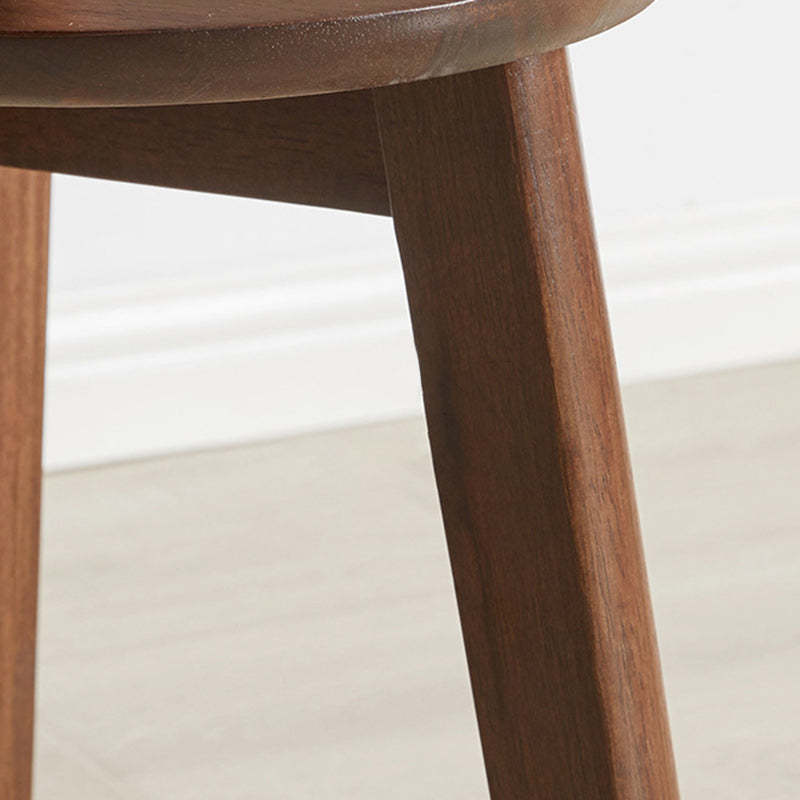Minimalist Round Rubberwood 3-Leg Coffee Table