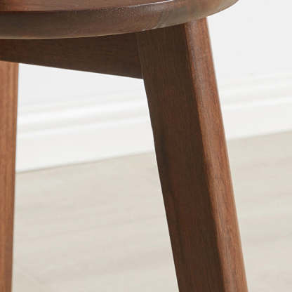 Minimalist Round Rubberwood 3-Leg Coffee Table