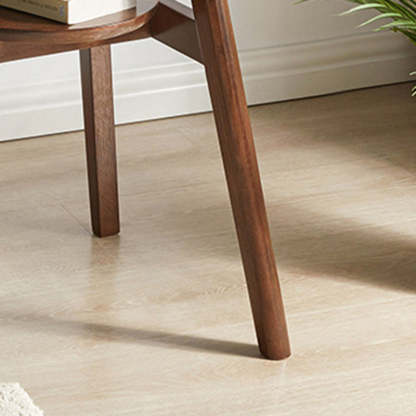 Minimalist Round Rubberwood 3-Leg Coffee Table