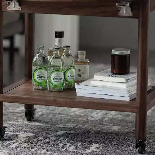 Minimalist Oval Wood Metal Glass Side Table