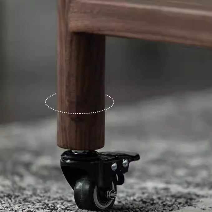 Minimalist Oval Wood Metal Glass Side Table