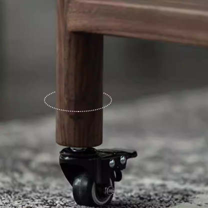 Minimalist Oval Wood Metal Glass Side Table