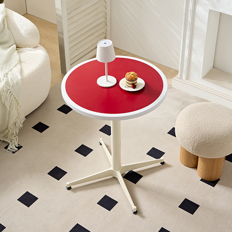 Minimalist Round Lacquered Metal Coffee Table