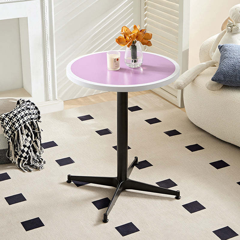 Minimalist Round Lacquered Metal Coffee Table