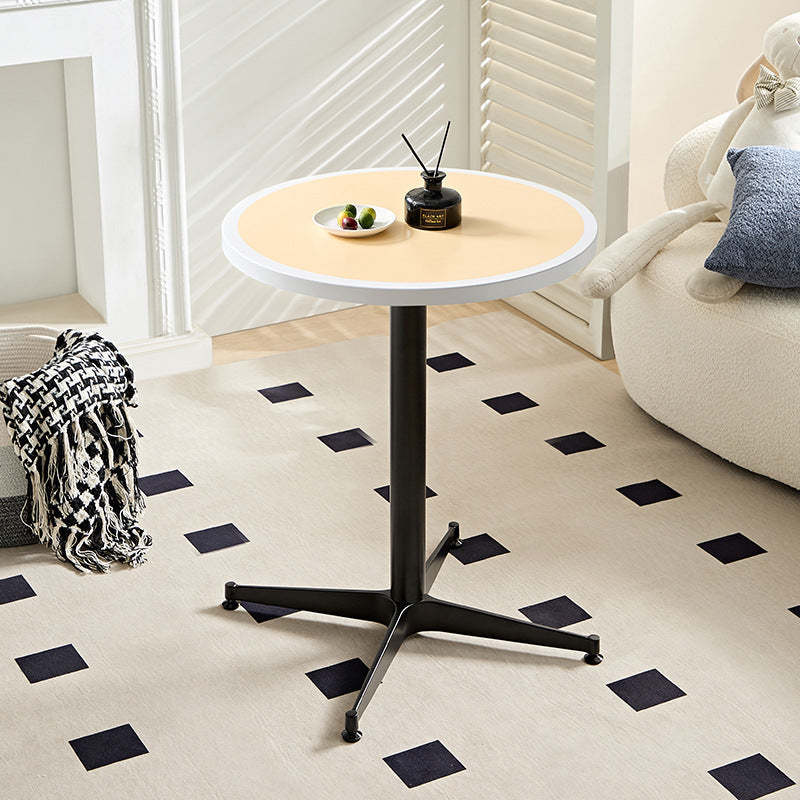 Minimalist Round Lacquered Metal Coffee Table