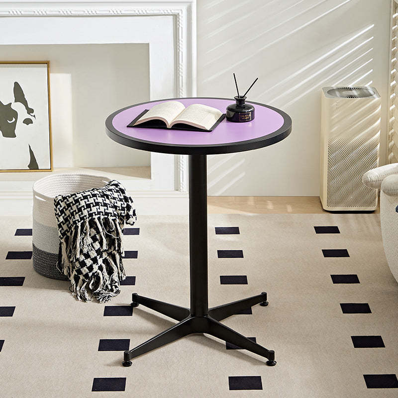 Minimalist Round Lacquered Metal Coffee Table
