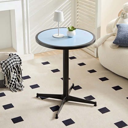 Minimalist Round Lacquered Metal Coffee Table