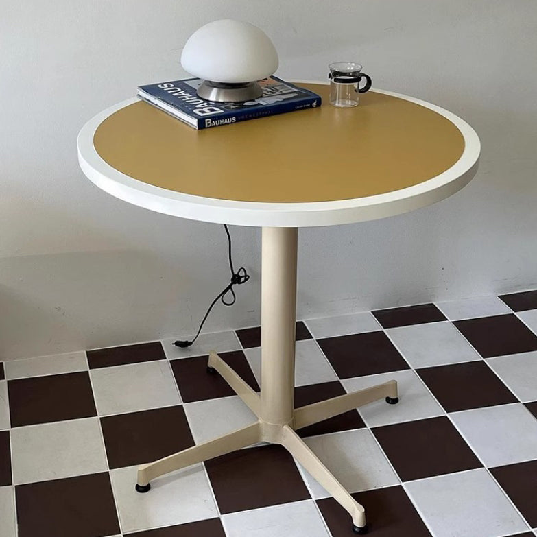 Minimalist Round Lacquered Metal Coffee Table