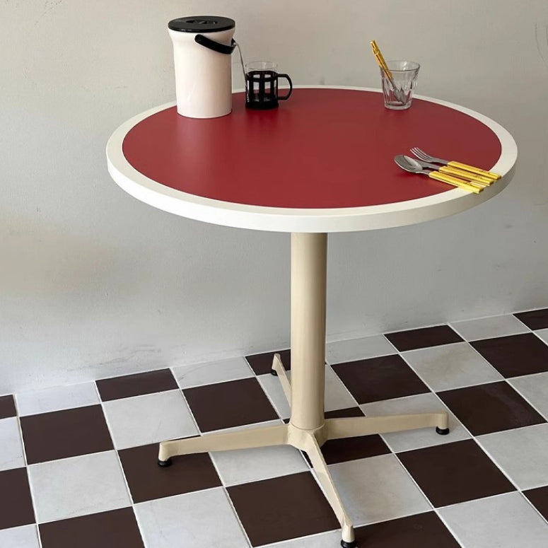 Minimalist Round Lacquered Metal Coffee Table
