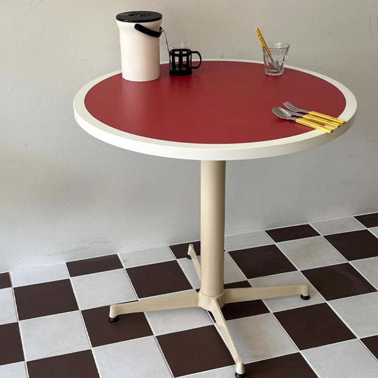 Minimalist Round Lacquered Metal Coffee Table