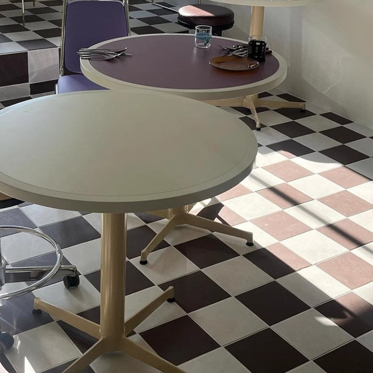Minimalist Round Lacquered Metal Coffee Table