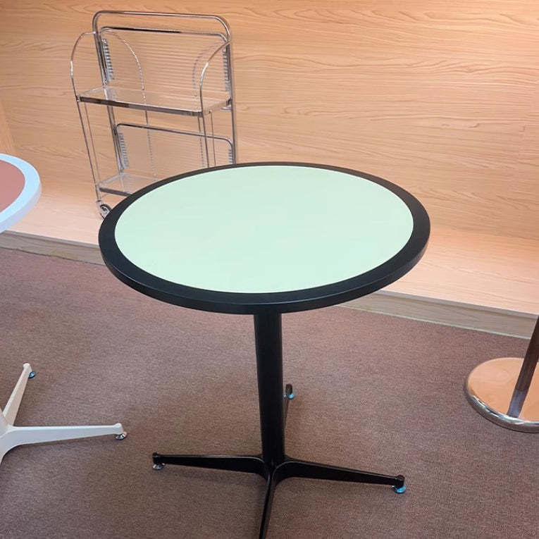 Minimalist Round Lacquered Metal Coffee Table