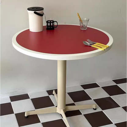 Minimalist Round Lacquered Metal Coffee Table